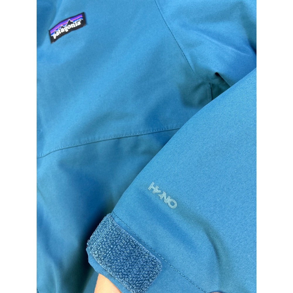 Patagonia Kids H2No Insulated Fleece Lined Waterproof Parka Jacket Blue Large 12 - Picture 6 of 16